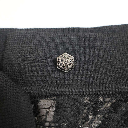 Chanel Wool Knit Skirt P42496k04282 Black 42