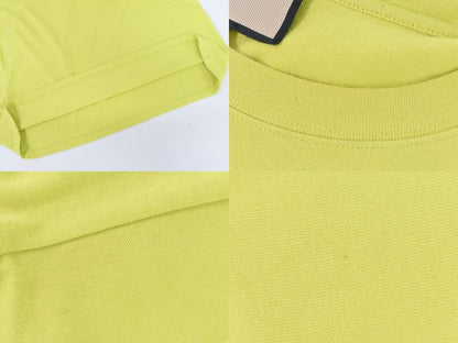 Object Gucci Logo Long T-shirt Long Sleeve Tops M Cotton Neon Yellow Clothing