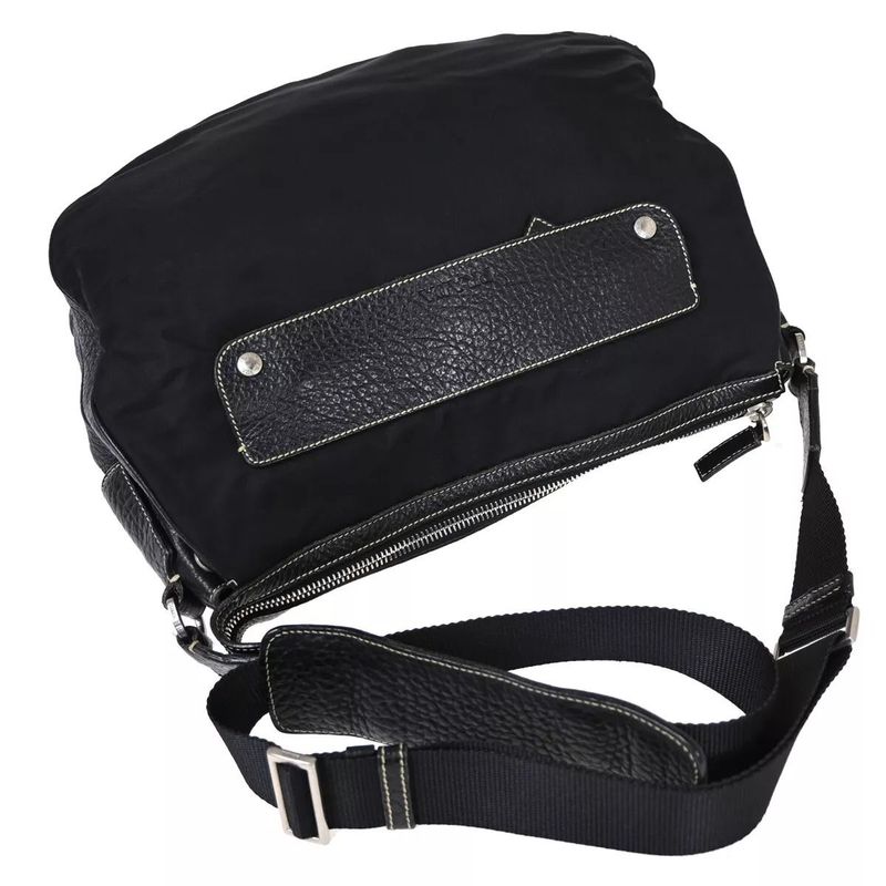 Prada Shoulder Bag Diagonal Bag Black Leather 35bs145