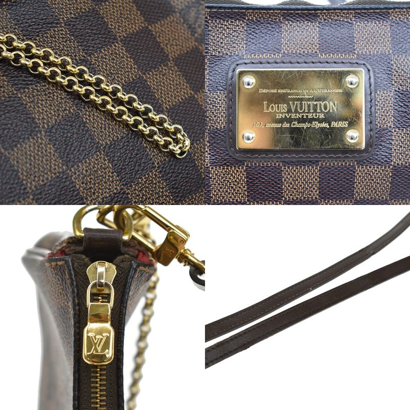 Louis Vuitton Shoulder Bag Handbag Eva 2WAY Damier Ebène N55213 16kb053