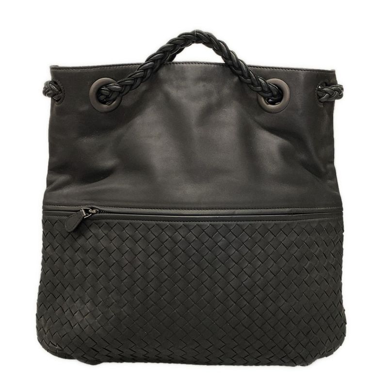 Bottega Veneta Julie Tote Bag Black Leather