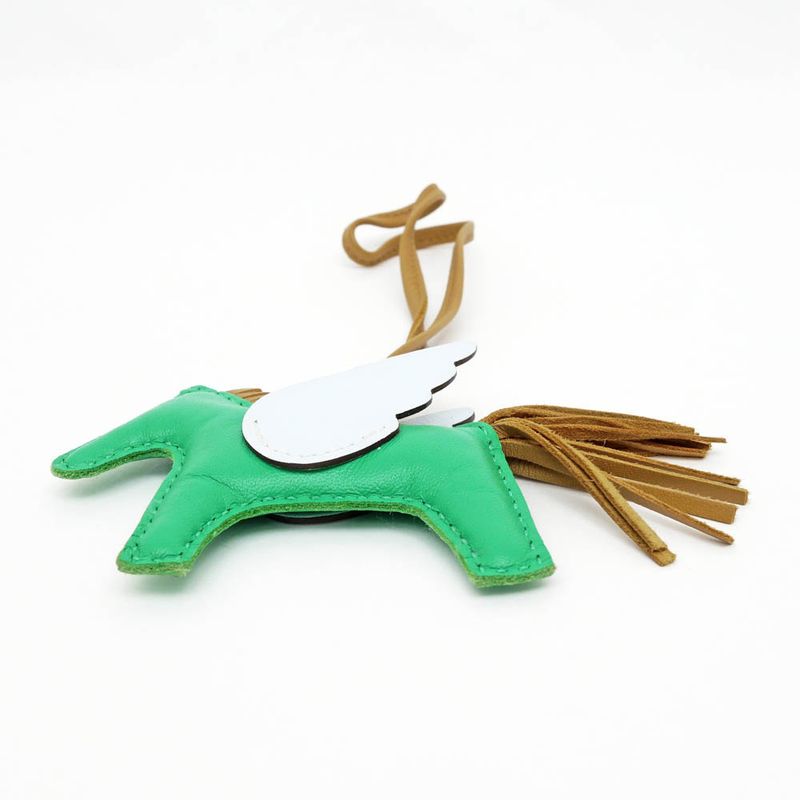 Hermes Pegasus PM Mint Blue-plume Sesame Anyo-milo Z Engraved Bag Charm