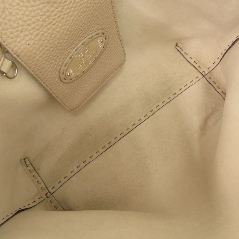 Fendi Selleria Carla Leather Brown Tote Handbag Brown 0024 Fendi