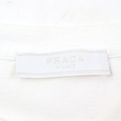 Prada 24SS Ujn884 Cotton 100% Logo Embroidery Crew Neck Short Sleeve T-shirt