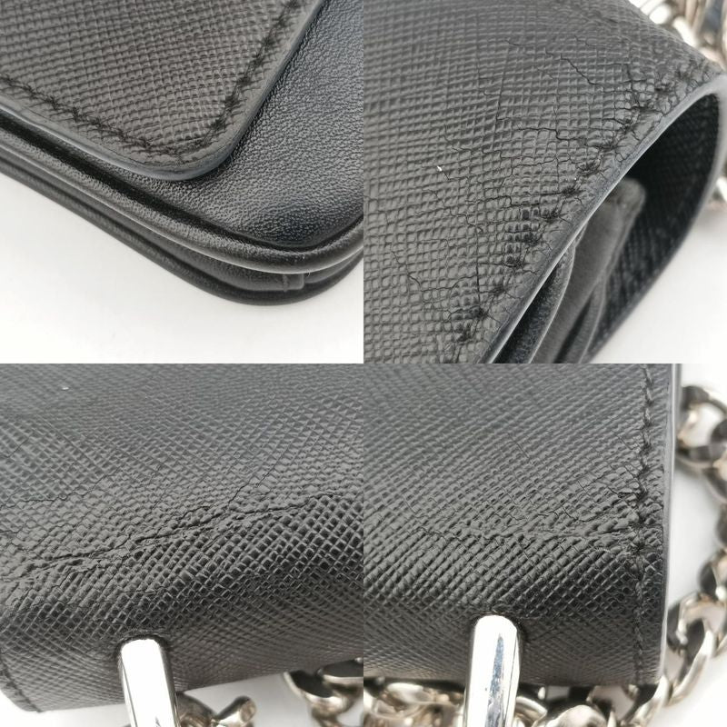 Prada Patina City Chain Black Saffiano Leather 1bd009204