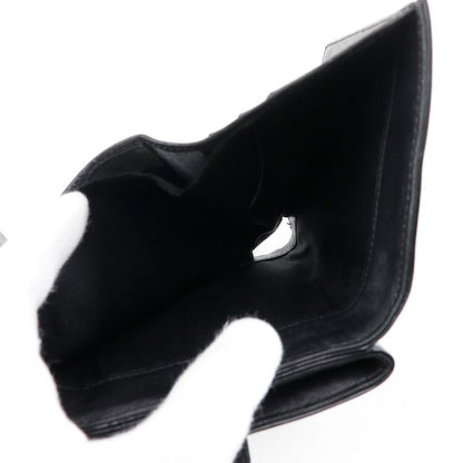 Chanel Icon Line W Hook A37152 Patent Leather Black Ladies Bifold Wallet