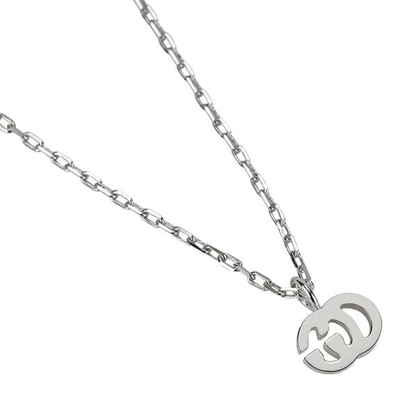 Gucci Necklace Interlocking G White Togo Old