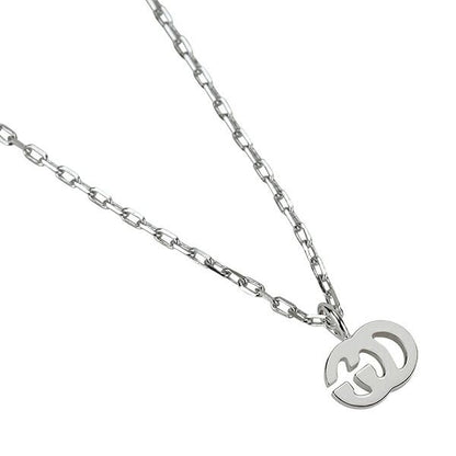 Gucci Necklace Interlocking G White Togo Old