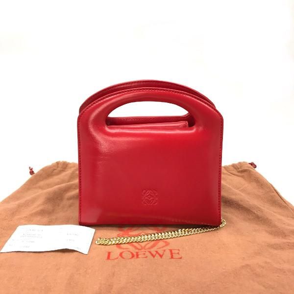 Loewe Leather Anagram 2-Way Mini Hand Chain Shoulder Bag