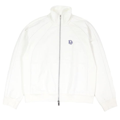 DIOR Homme 193j430a0631 Logo Patch Technical Cotton Jersey Track Jacket White