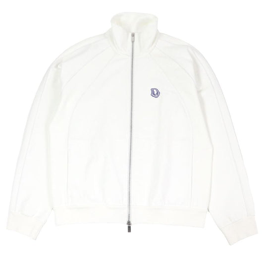 DIOR Homme 193j430a0631 Logo Patch Technical Cotton Jersey Track Jacket White