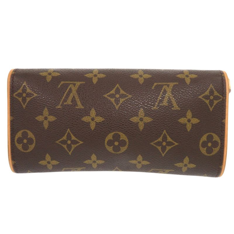 Louis Vuitton Pochette Twin PM Monogram M51854 Brown Shoulder Bag LV 0538 Louis