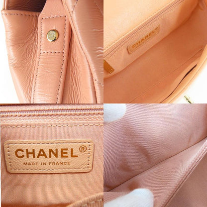 Chanel Shoulder Bag Matelasse Leather Peach Beige Gold Hardware 29th Coco Mark