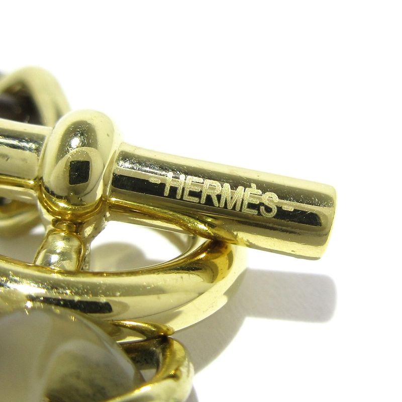 Hermes Bracelet Chaine D'ancre H057133fd01 Gold And Brown Gold Hardware