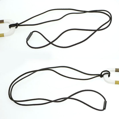 Hermes Necklace Amar Buffalo Horn White Brown Pendant Accessories-