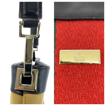 Gucci Sherry Line Beige Brown Gold Hardware Canvas/leather 001 4231 Shoulder