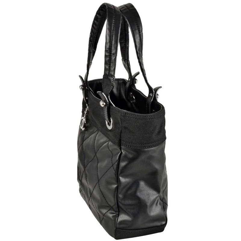 Chanel Paris Biarritz PM Tote Bag Coated Canvas Coco Mark