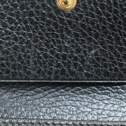Gucci GG Marmont Compact Wallet Trifold Wallet Black 644407 Ladies Preowned