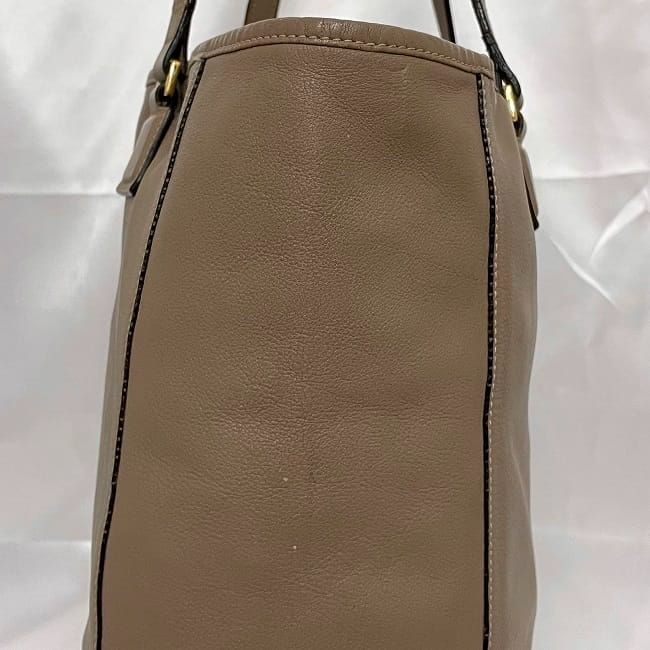 Loewe Tote Bag Ec22922 Beige Anagram Excellent Condition Leather