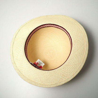 2022Hermes Greta Hat Size 58 Straw Hat <stirrup Illusion> Woven Band Serie