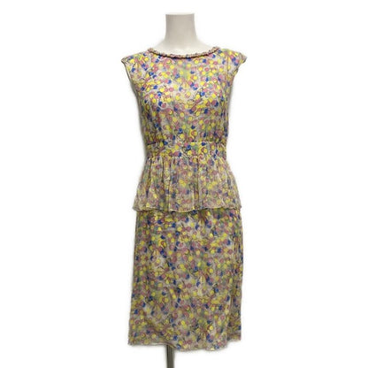 Chanel Dress Size 36 S Ladies - P40222 Pink X Yellow X Multi Short Sleeves Knee