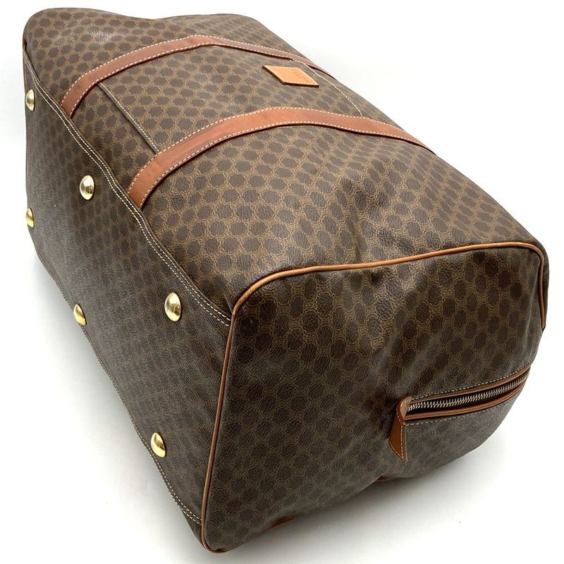 Celine Mc97/2 Boston Bag Travel Bag Travel Bag Macadam Brown PVC Vintage Ladies