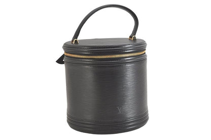 Louis Vuitton Epi Cannes Cosmetic Handbag Wallet Black M48032 LV 2742n