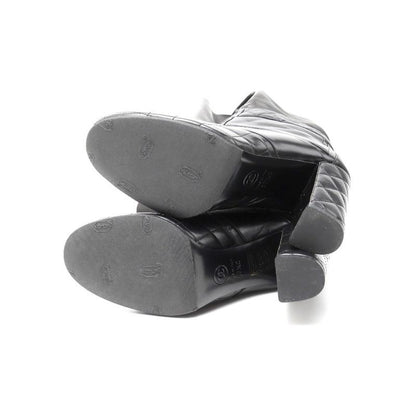 Chanel Boots Size 37 1 2 C Matelasse Long Leather Knee High Boots Cy High Boots