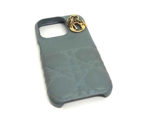 Christian Dior Christian Dior Lady Dior Cannage Leather Iphone 15 Pro Phone