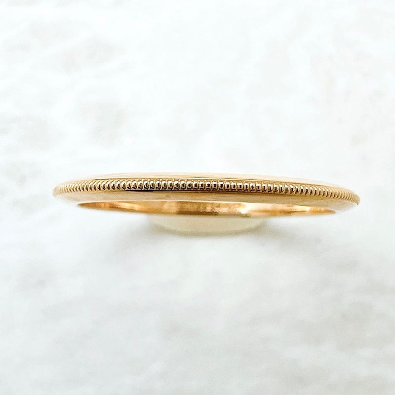 Tiffany & Co Milgrain Pink Gold Ring Approx 115 U