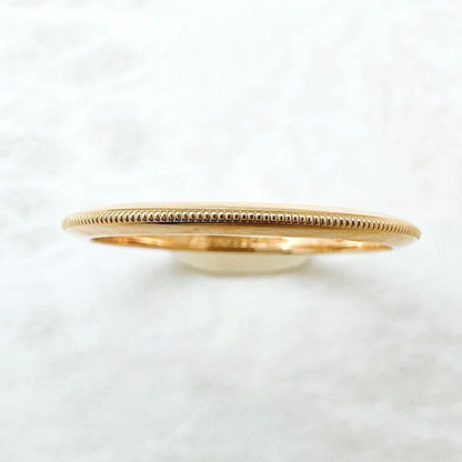 Tiffany & Co Milgrain Pink Gold Ring Approx 115 U