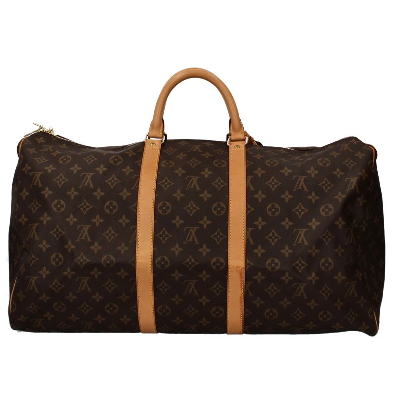 Louis Vuitton Keepall 55 M41424 Monogram Women's Boston Bag Brown Excellent