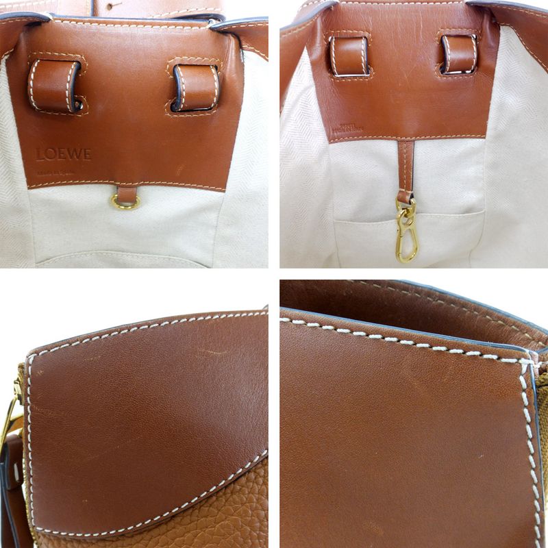 Loewe Hammock Small Handbag Shoulder - 2WAY Leather Brown Gold