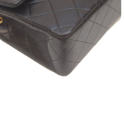 Chanel No 3 Black Lambskin Ghardware Mini Matelasse 17 Chain Shoulder Bag Black