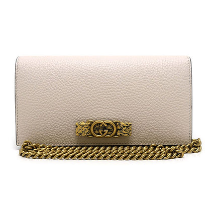 Gucci Interlocking G Chain Shoulder Bag 746056 Beige