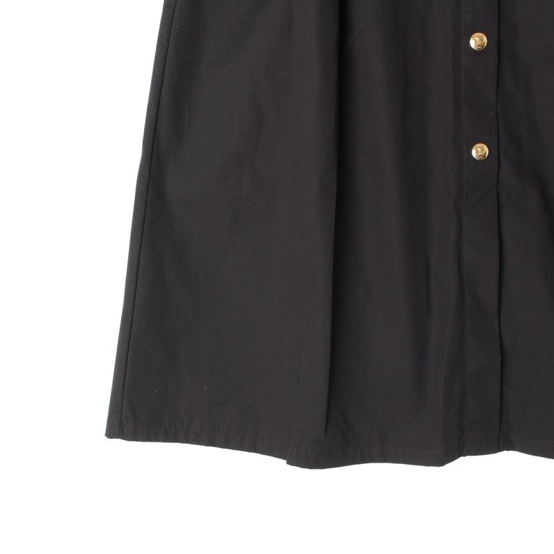 Celine Edith Liman Edith Liman Cotton Snap Button Gold Button High Waist Skirt