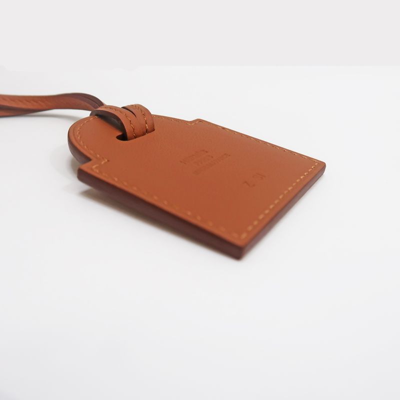 Hermes Necklace H Curiosity Cadena Z Engraved Leather Accessories -