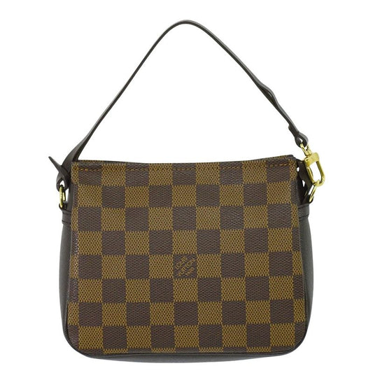 Authentic Louis Vuitton LV Trousse Makeup Damier Ebène Accessory Pouch Handbag