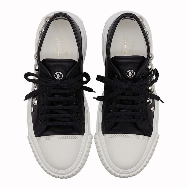 Louis Vuitton LV X Yk LV Squad Line Sneakers Shoes Women's Yayoi Kusama Black