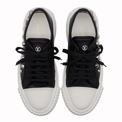Louis Vuitton LV X Yk LV Squad Line Sneakers Shoes Women's Yayoi Kusama Black