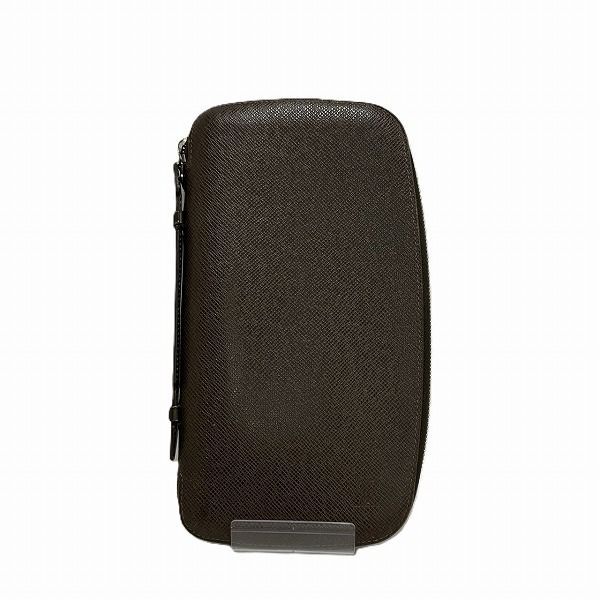 Louis Vuitton Taiga Organizer Athol M30658 Round Zipper Long Wallet Travel Case