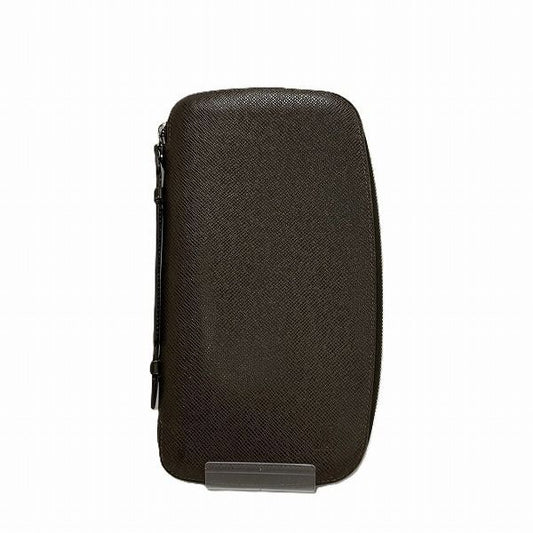 Louis Vuitton Taiga Organizer Athol M30658 Round Zipper Long Wallet Travel Case