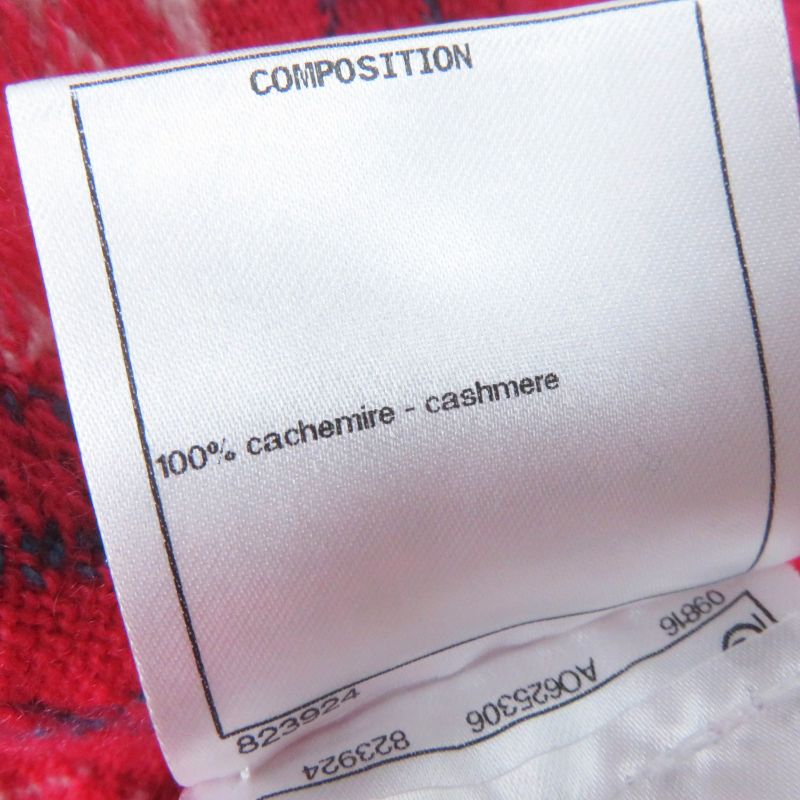 CHANEL P55807 100% Cashmere Sleeveless Long Knit Dress With Logo Button