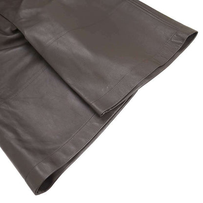 Bottega Veneta 21aw High Waist Lamb Leather Pants 669371 V17b0 Brown 38