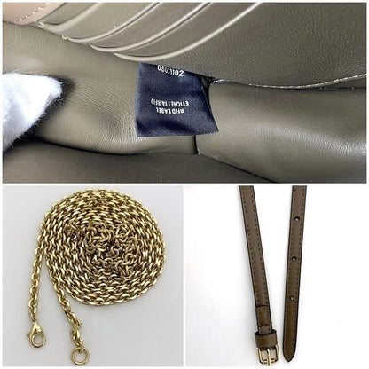 Fendi 2way Chain Shoulder Bag Brown FF Diamond