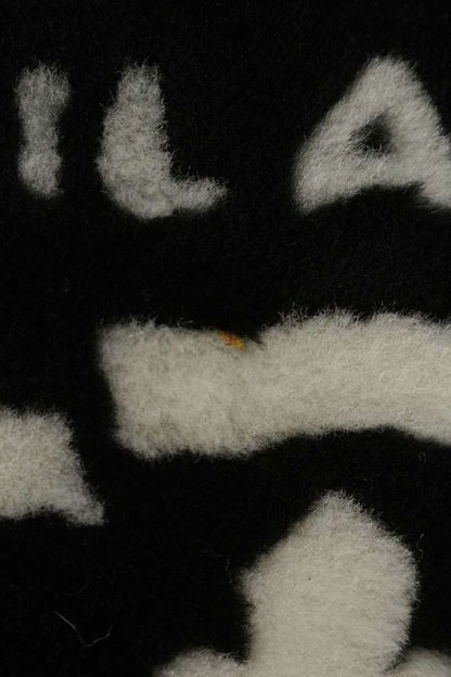 Prada P24i1b Sheepskin Dyed Fur Cashmere Logo Knit Women's 36