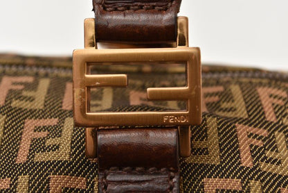 Fendi Bag Mini Boston Bag Fendi Zucca Pattern 8bl068 Khaki Brown