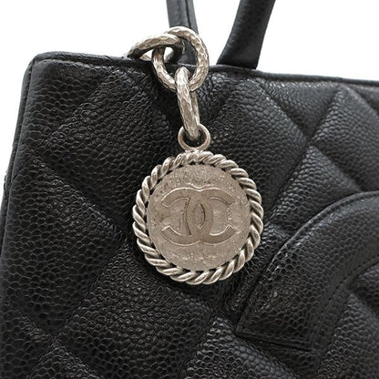 Chanel Tote Bag Revival Tote Caviar Skin Black Gunmetal Hardware Black Coco
