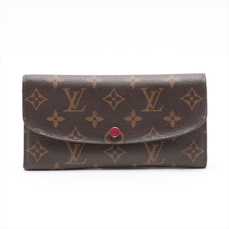 Louis Vuitton Monogram Portefeuille Emilie Zipper Long Wallet M41943 Brown ×