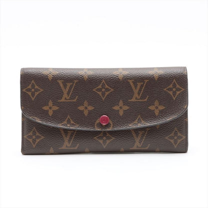 Louis Vuitton Monogram Portefeuille Emilie Zipper Long Wallet M41943 Brown ×